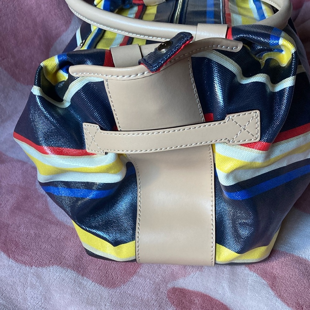 Kate Spade Striped Satchel in Yellow, Blue, and Red - Picture 12 of 13